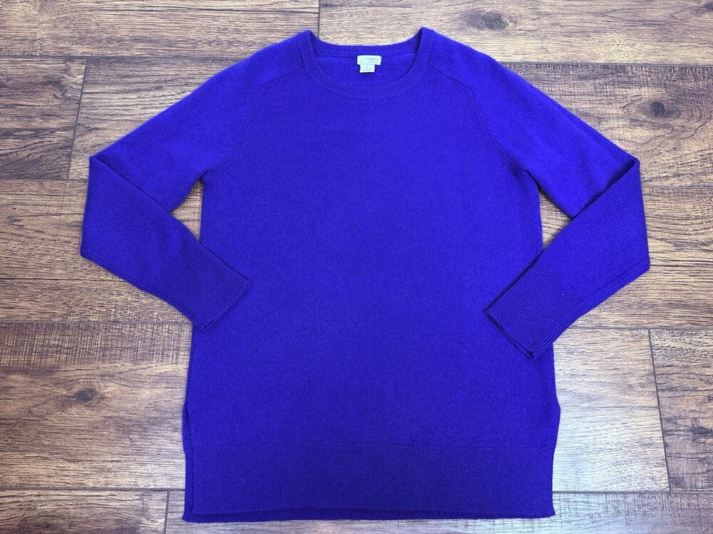 HALOGEN 100% Cashmere Sweater Women's S Bright Blue Classic Quiet Luxury Staple